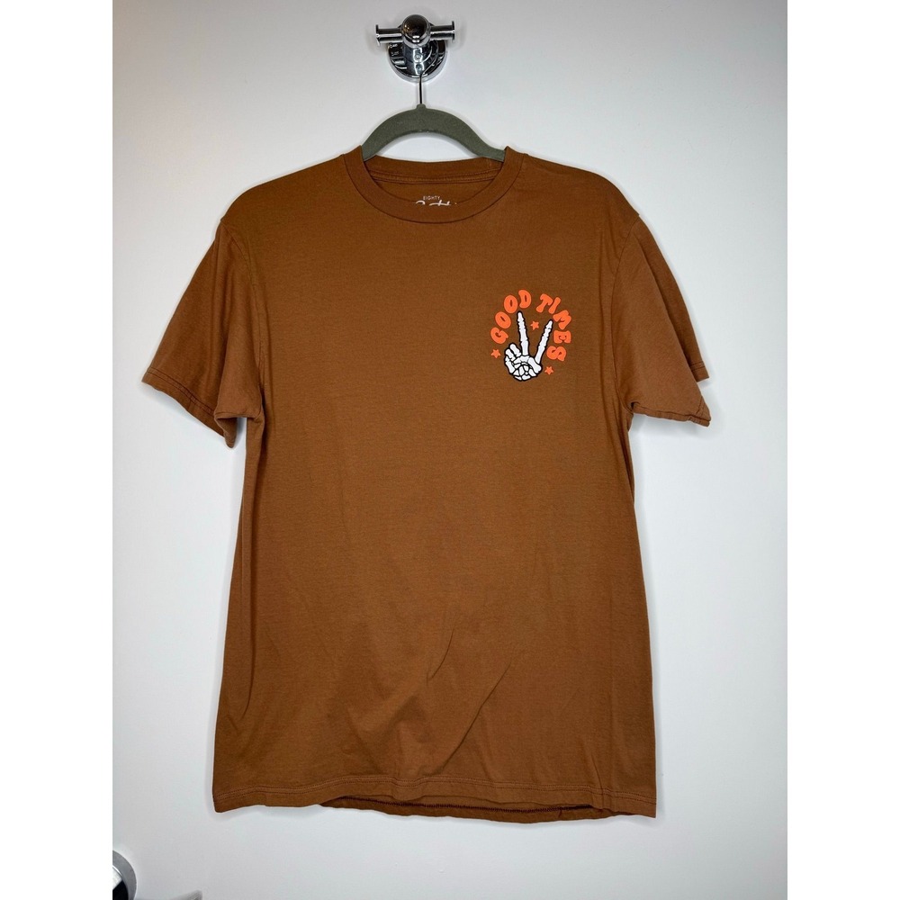 Eighty Eight Brand Good Times Skeleton Peace Sign T Shirt M Skater Grunge Tee - Picture 2 of 3